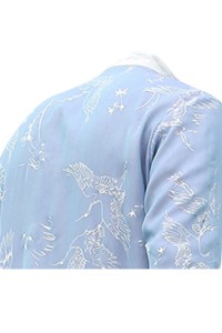 Online order Chinese Tang style linen Hanfu men's Chinese Style Men's suit robe Zen clothes ancient clothes Taoist robe Kungfu SHIRT CREW drama clothes shawl top SKF003 back view